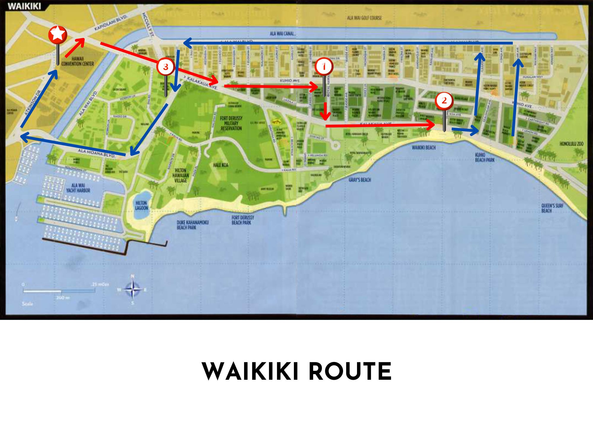 image of Waikiki Shuttle Route stops